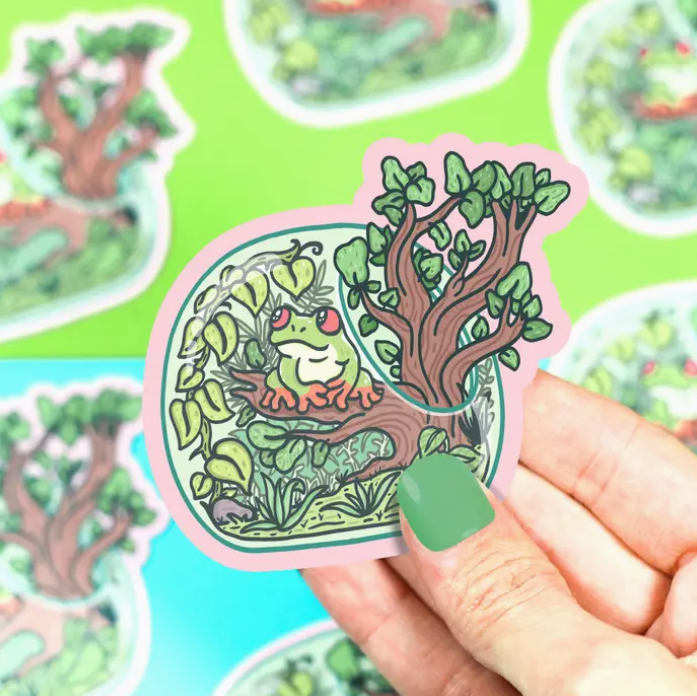 Tree Frog Terrarium | Vinyl Sticker