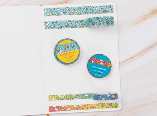 Rainbow Llamas | Washi (set of 2)