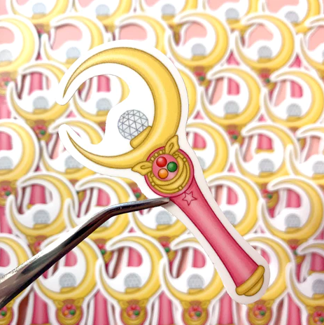 Sailor Moon Crescent Moon Wand | Vinyl Sticker