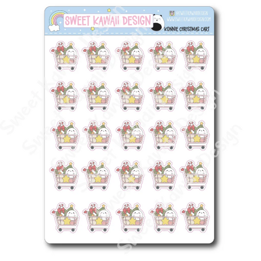 Kawaii Konnie - Christmas Cart | Sticker Sheet