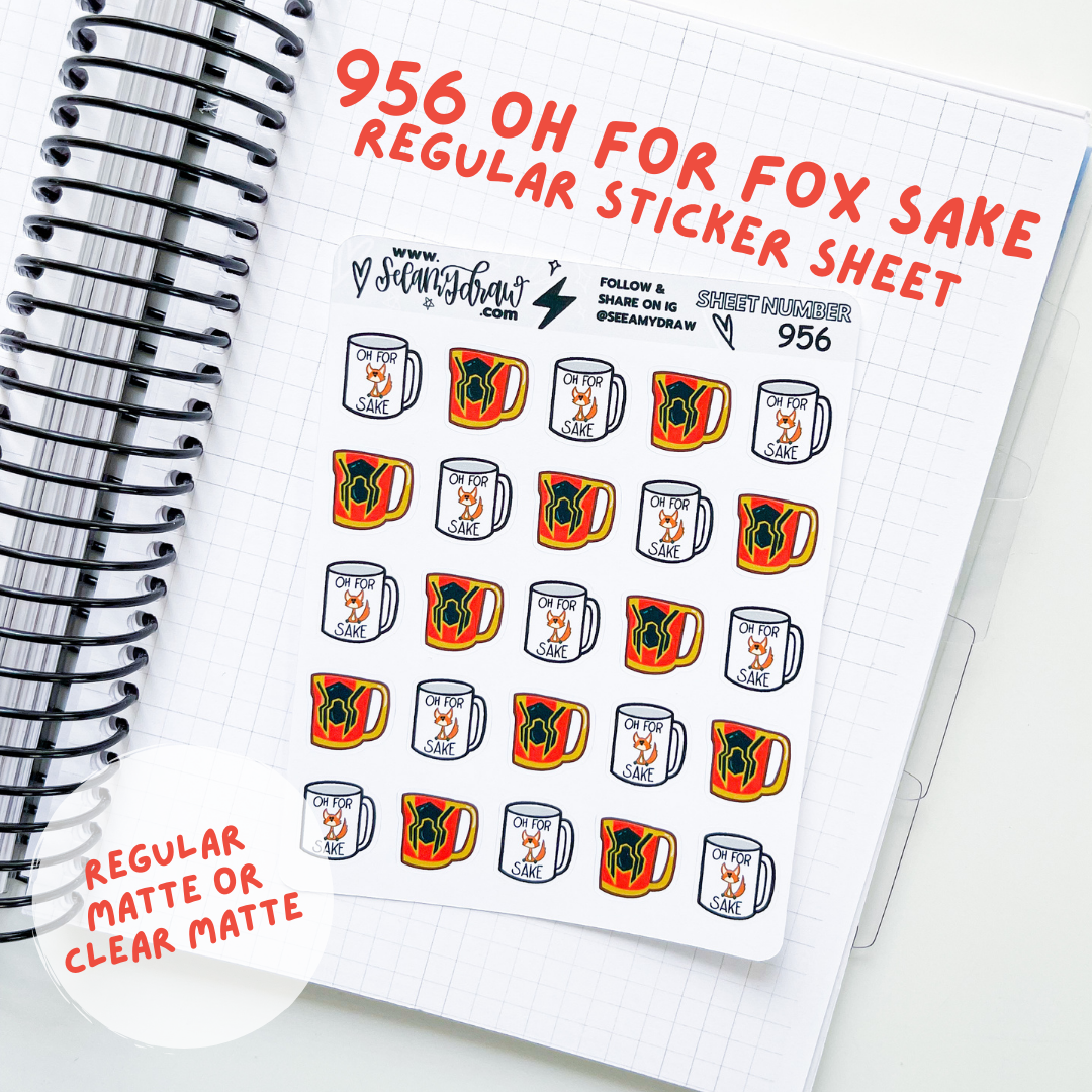 Oh For Fox Sake | Sticker Sheet