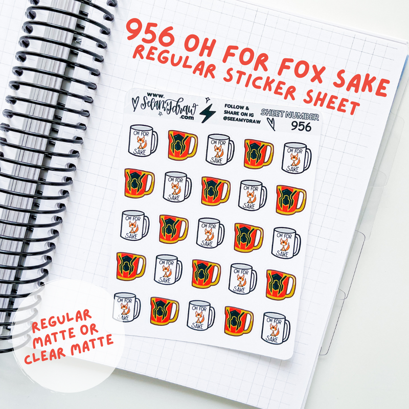 Oh For Fox Sake | Sticker Sheet