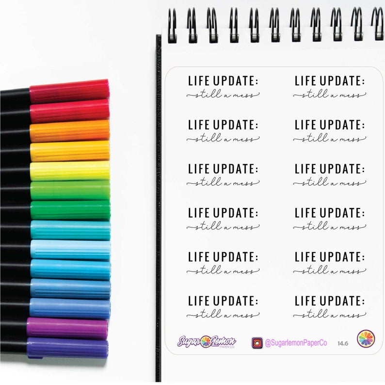 Life Update | Sticker Sheet