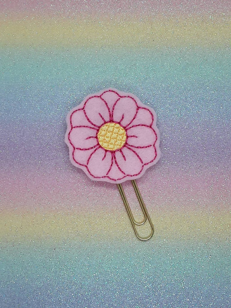 Pink Daisy | Planner Clip