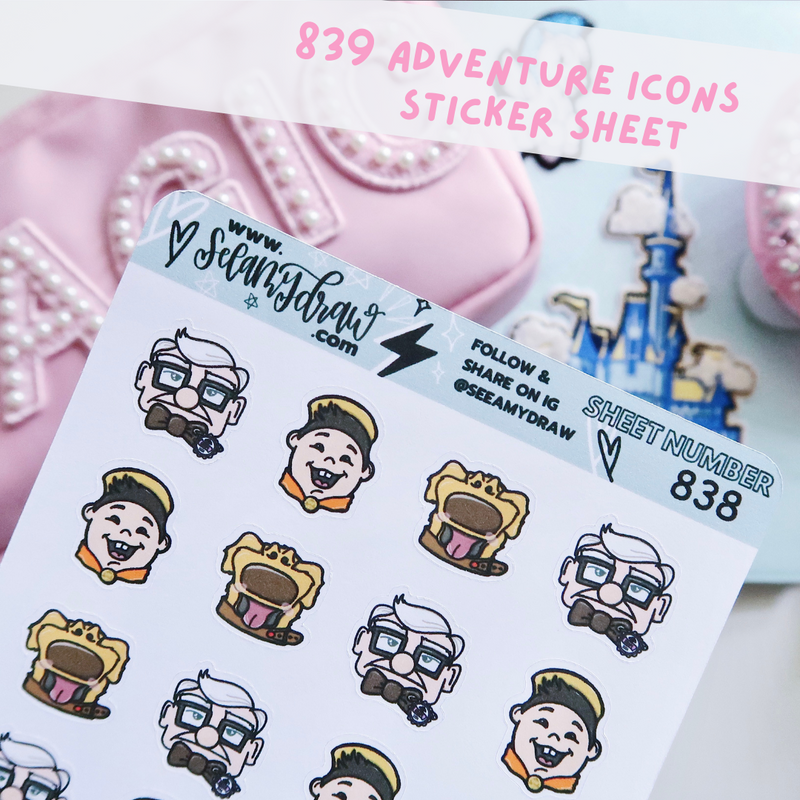 Adventure Icons | Sticker Sheet