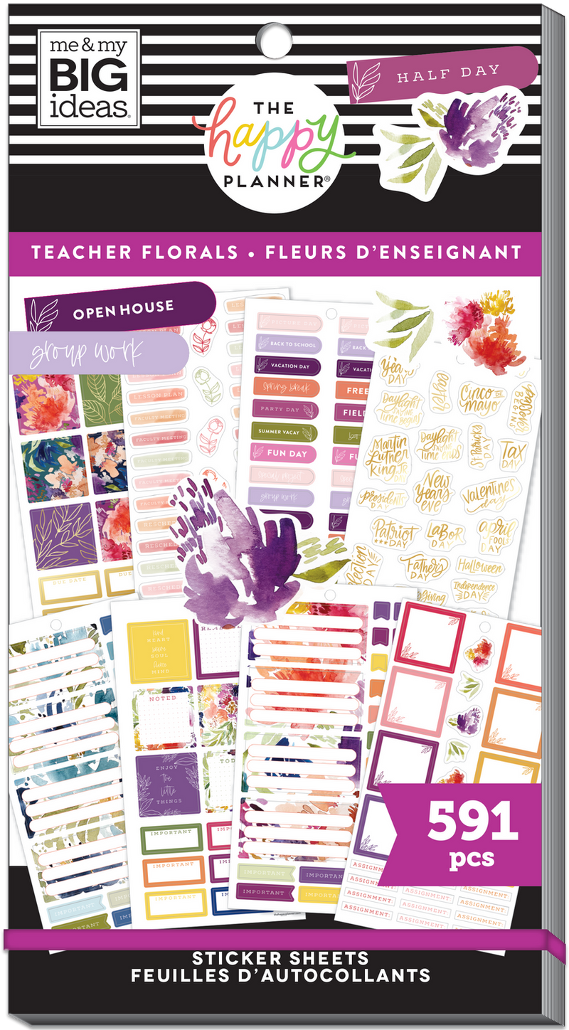 Value Pack Stickers - Teacher Florals