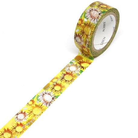 Foiled Sunflower Washi Tape