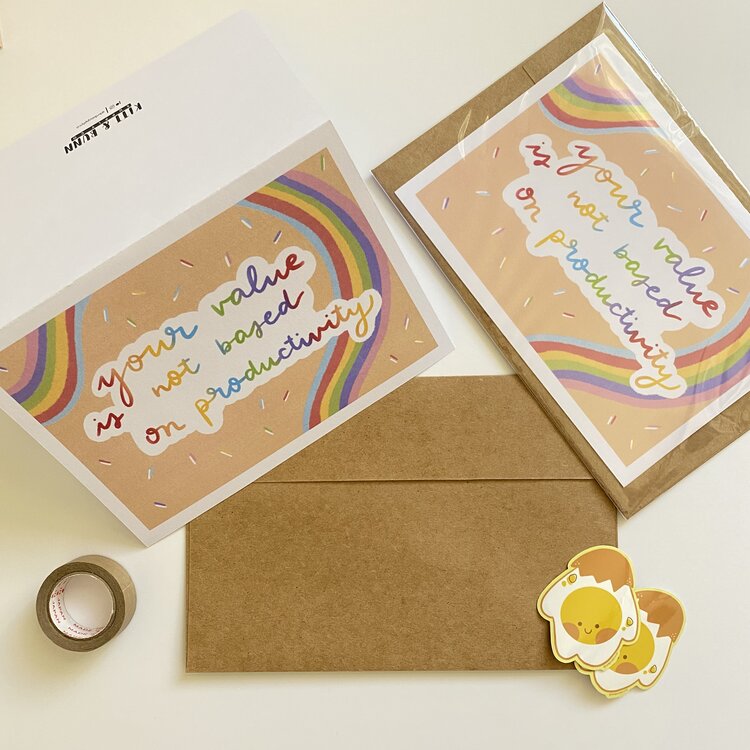 Value and Productivity | Greeting Card