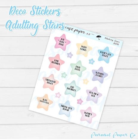Adulting Stars | Sticker Sheet