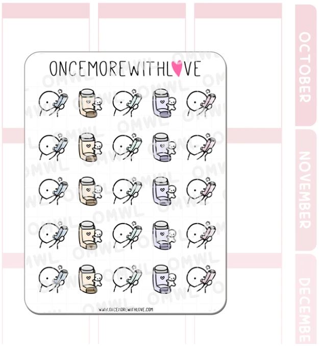 Asthma Inhaler 2.0 | Sticker Sheet