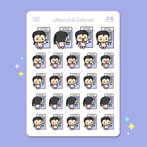 ATM Cash Withdrawal | Sticker Sheet