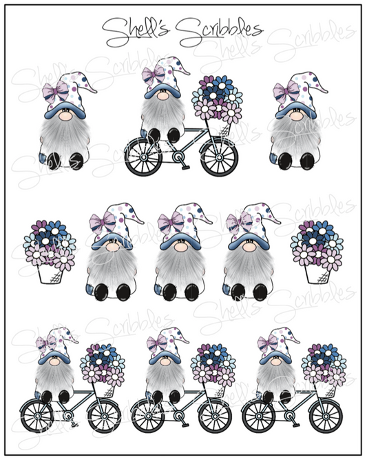 Bicycle Gnome | Sticker Sheet