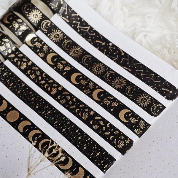 Crystal Moon - Black and Gold | Washi