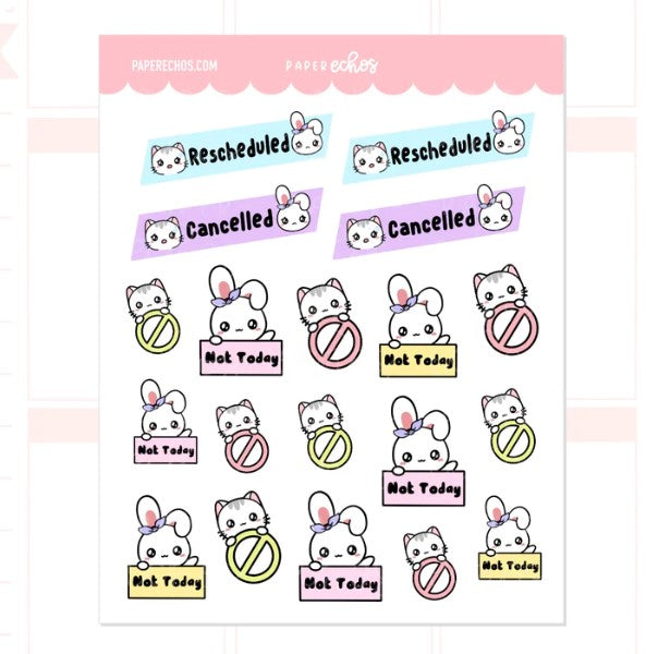 Cancelled/Rescheduled | Sticker Sheet