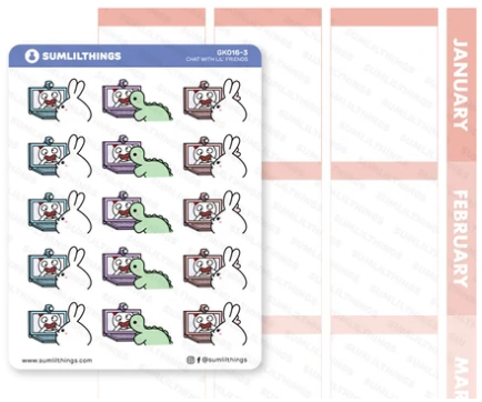 Chat with Lil' Friends | Sticker Sheet