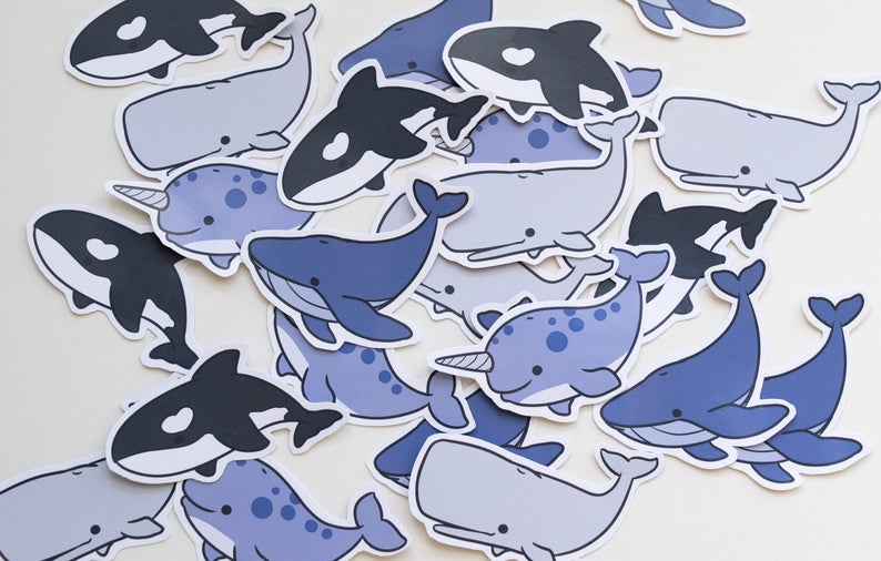 Cute Whale | Sticker Set