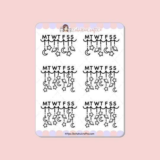 Galaxy Banner | Sticker Sheet