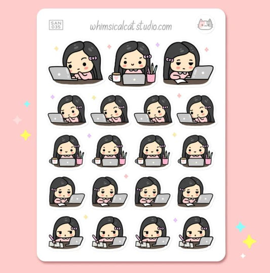 Laptop Work | Sticker Sheet