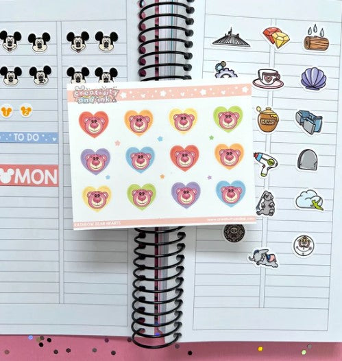 Rainbow Lotso Bears | Deco Sticker Sheet