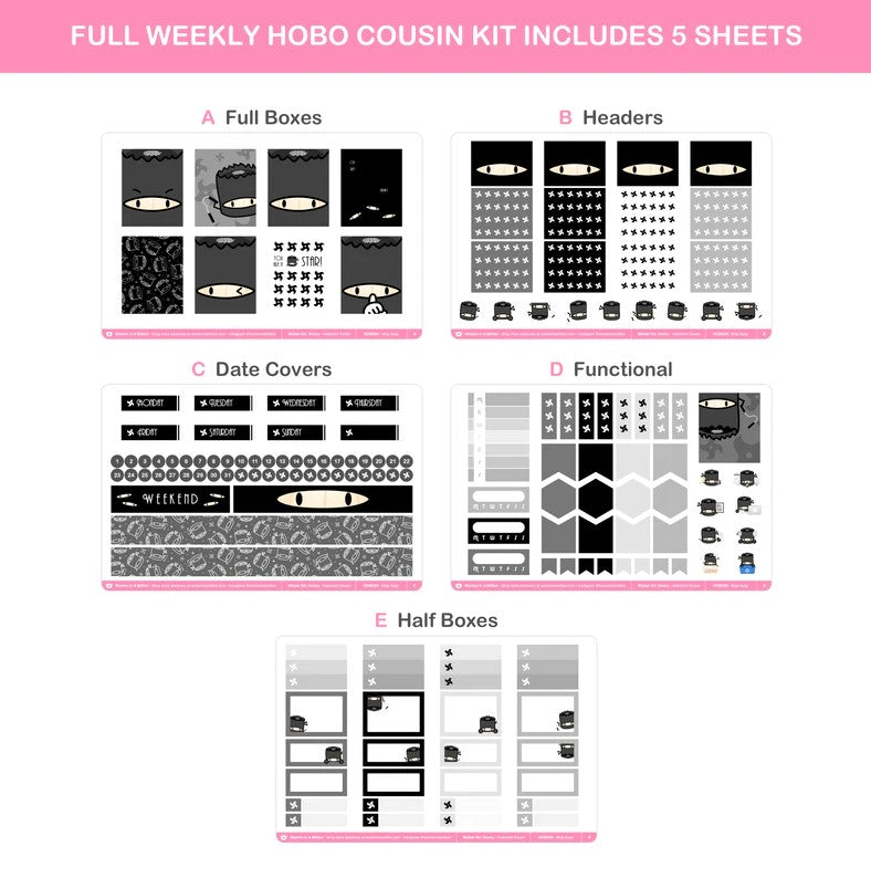 Ninja 2.0 | Hobonichi Cousins Sticker Kit