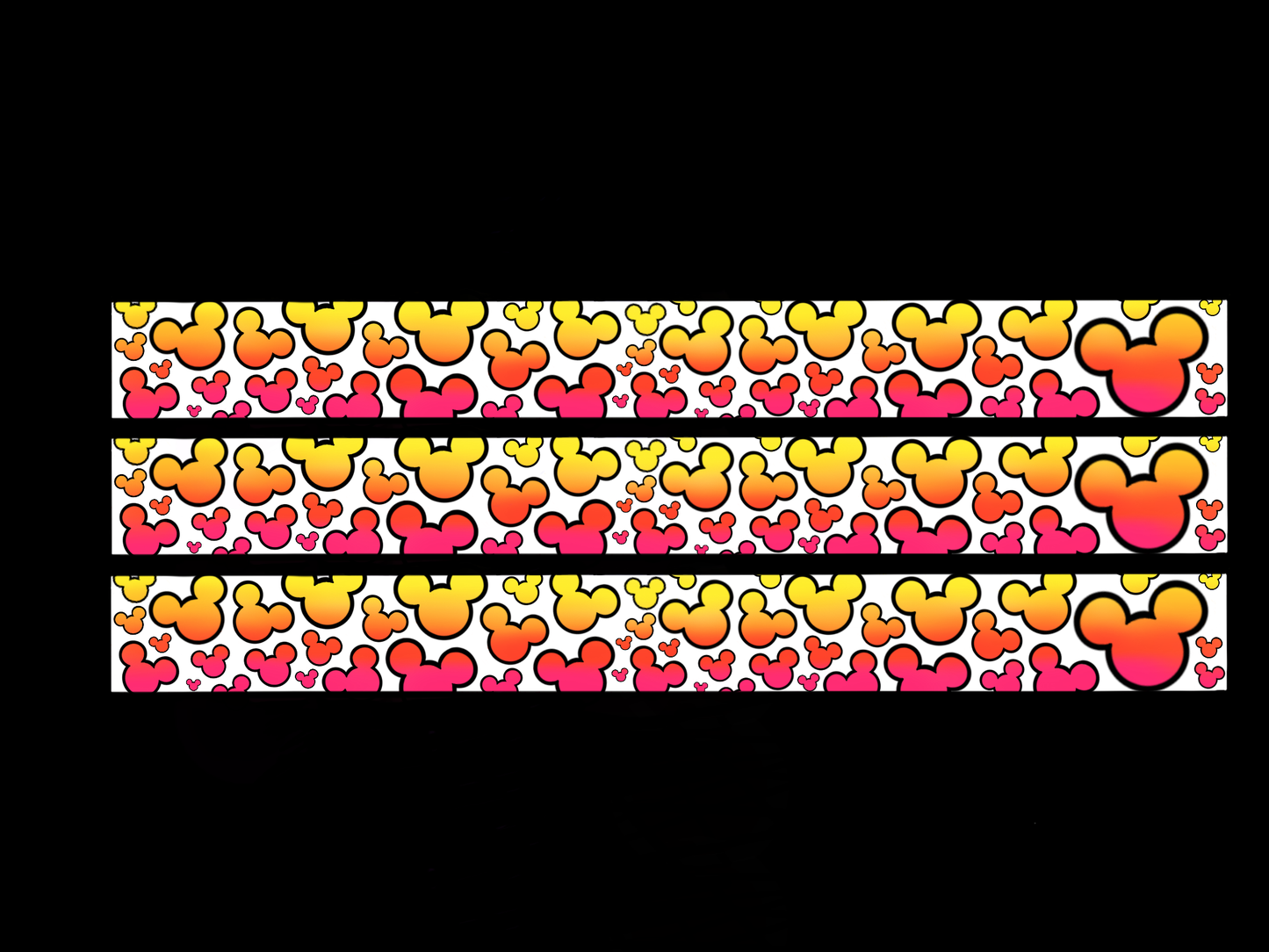 Orange Ombre Mouse Heads | Washi