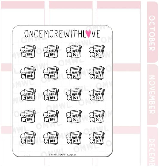 Paper Due | Sticker Sheet