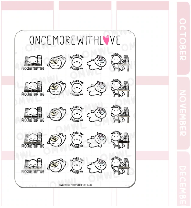 Procrastination | Sticker Sheet