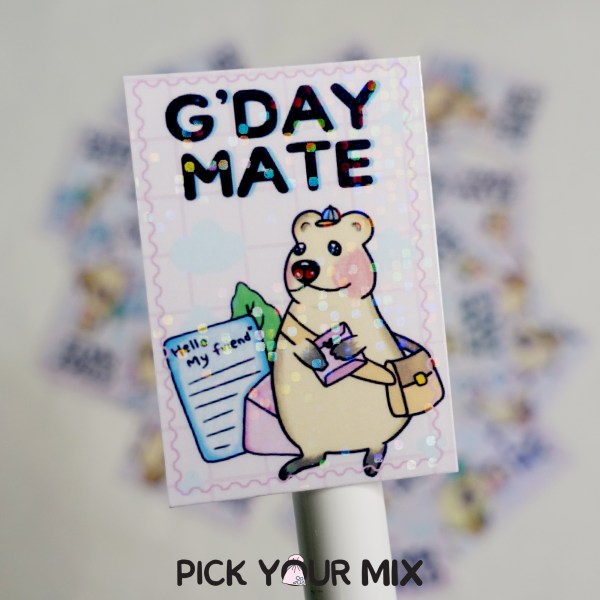 G'day Mate Quokka | Sticker Flake (set of 12)