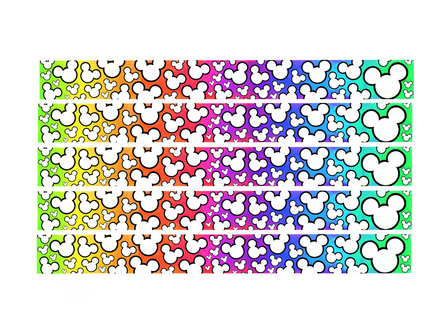 Rainbow Ombre Mouse Heads | Washi