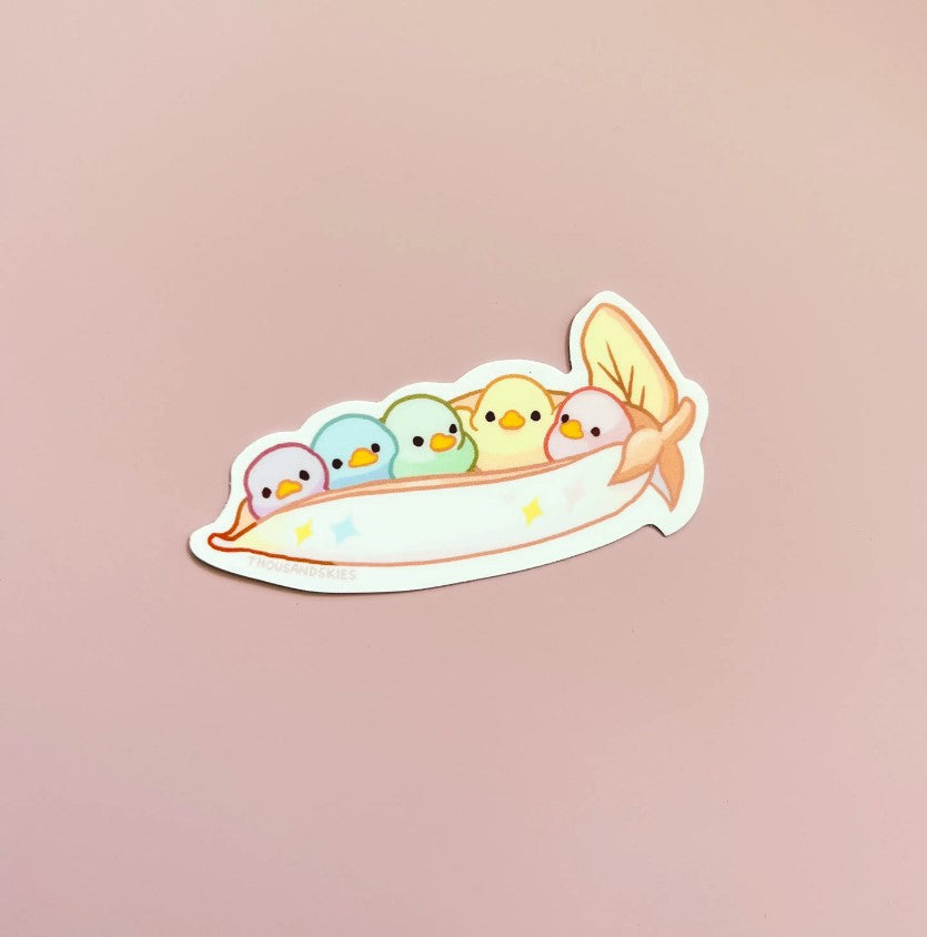 Rainbow Peapod Duckies | Vinyl Sticker