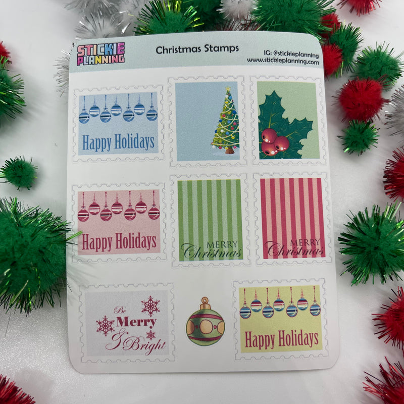 Christmas Stamps | Sticker Sheet