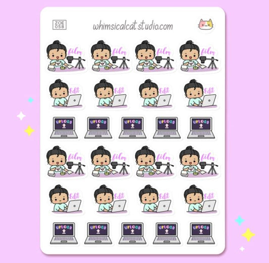 Sticker Haul - Film, Edit, Upload | Sticker Sheet
