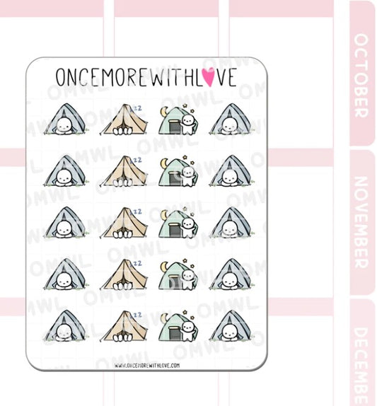 Tent Camping | Sticker Sheet