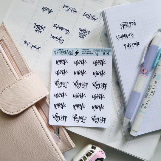Work + Day Off | Sticker Sheet