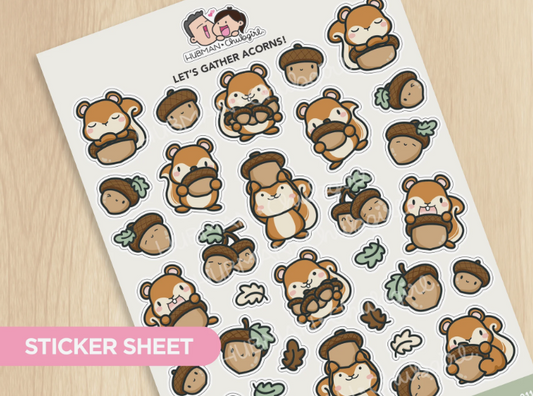 Let's Gather Acorns | Big Sticker Sheet