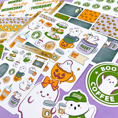 Shine Sticker Studio - Boo Brew Cafe | September 2025 Subscription