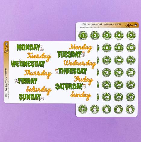 Shine Sticker Studio - Boo Brew Cafe | September 2025 Subscription