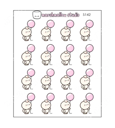 Meringue & Balloon | Sticker Sheet