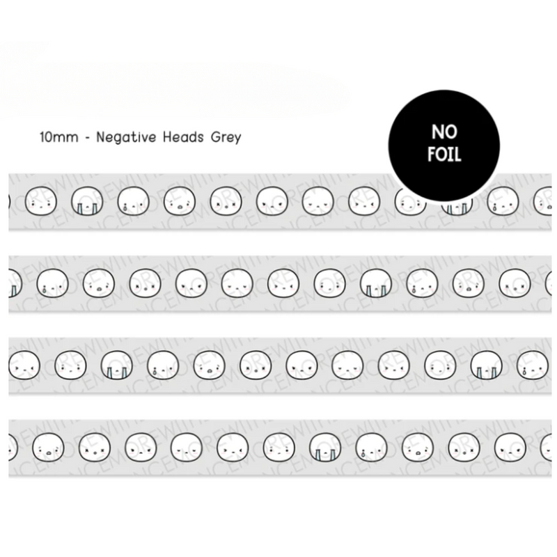 Negative Heads Grey | Washi