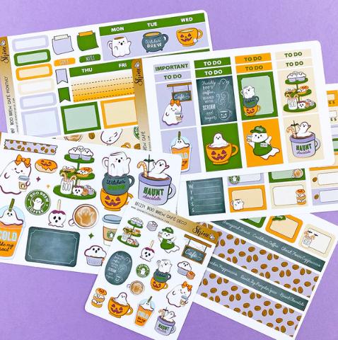 Shine Sticker Studio - Boo Brew Cafe | September 2025 Subscription