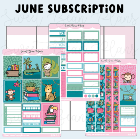 Sweet Bean Plans | JUNE 2025 WASHI & STICKER Subscription