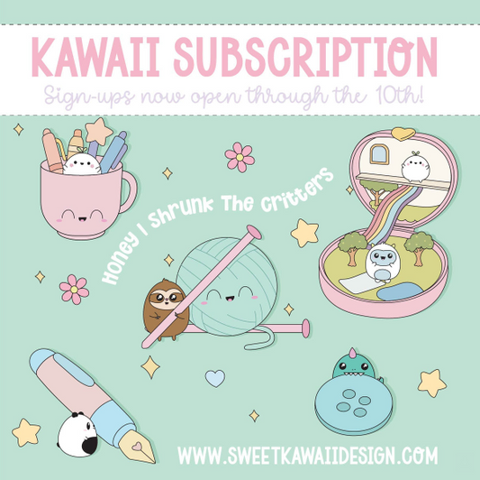 Sweet Kawaii Designs - Honey, I Shrunk The Critters | January 2026 Kawaii Kit Subscription