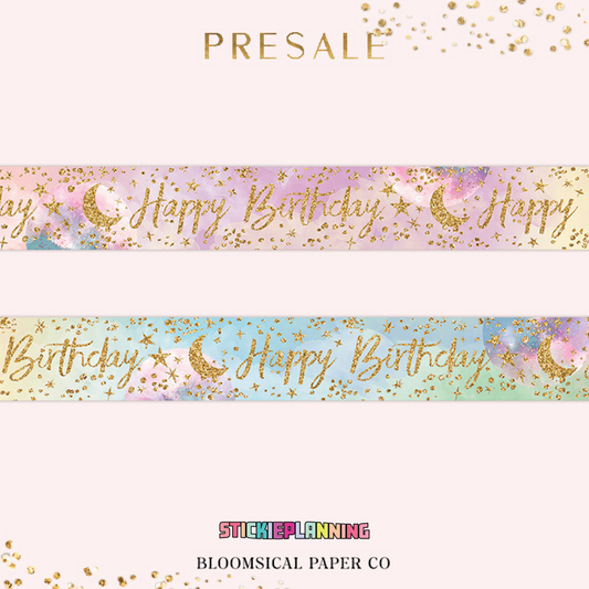 Exclusive Stickie Planning Birthday Washi