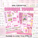 *PRESALE* Krels Creations - Sunrise Town | April 2026 STICKERS & WASHI Subscription