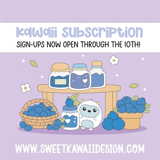 Sweet Kawaii Designs - Blueberry Bliss | March 2026 Kawaii Kit Subscription