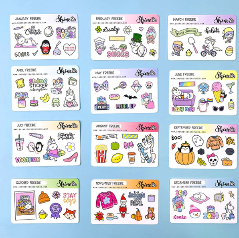 2023 Monthly Sticker Samplers