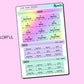 2024 Hobonichi Cousin Yearly Overview | Sticker Kit