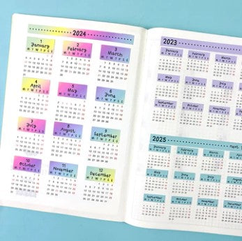 2024 Hobonichi Cousin Yearly Overview | Sticker Kit