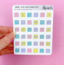 2025 Planner Dates | Sticker Sheet