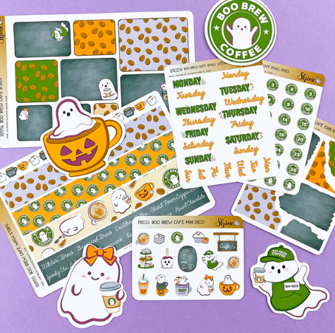 Shine Sticker Studio - Boo Brew Cafe | September 2025 Subscription